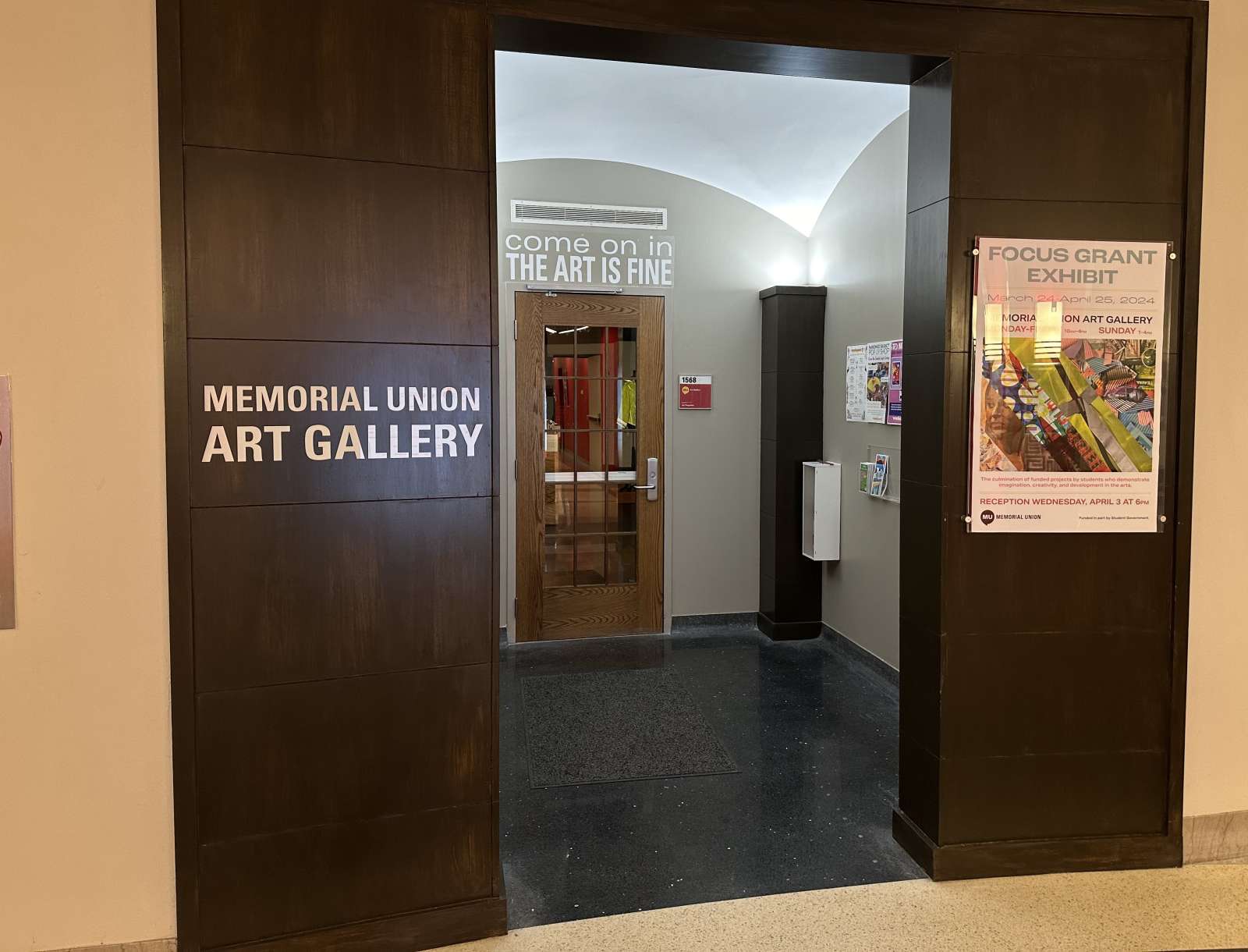Memorial Union Art Gallery entrance
